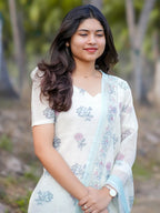 Pure linen set with beautiful dupatta