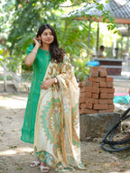 Premium tusser coord sets with dupatta