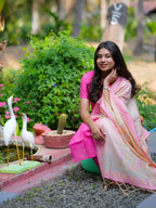 Tusser coord sets with jaccard dupatta
