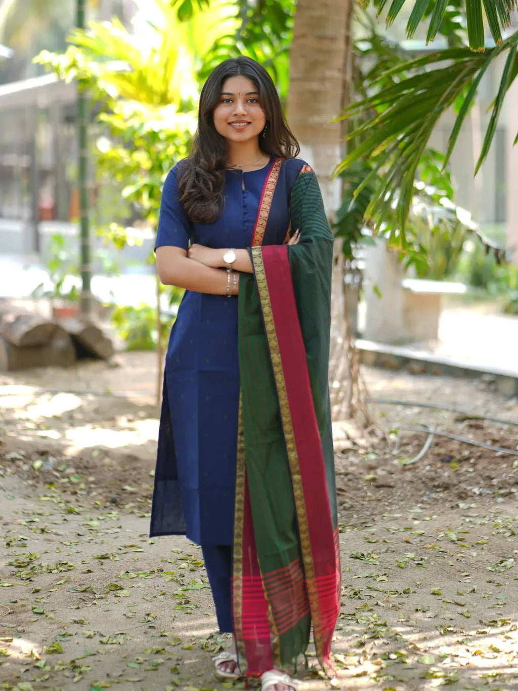 Premium handloom coord set with matching handloom dupatta