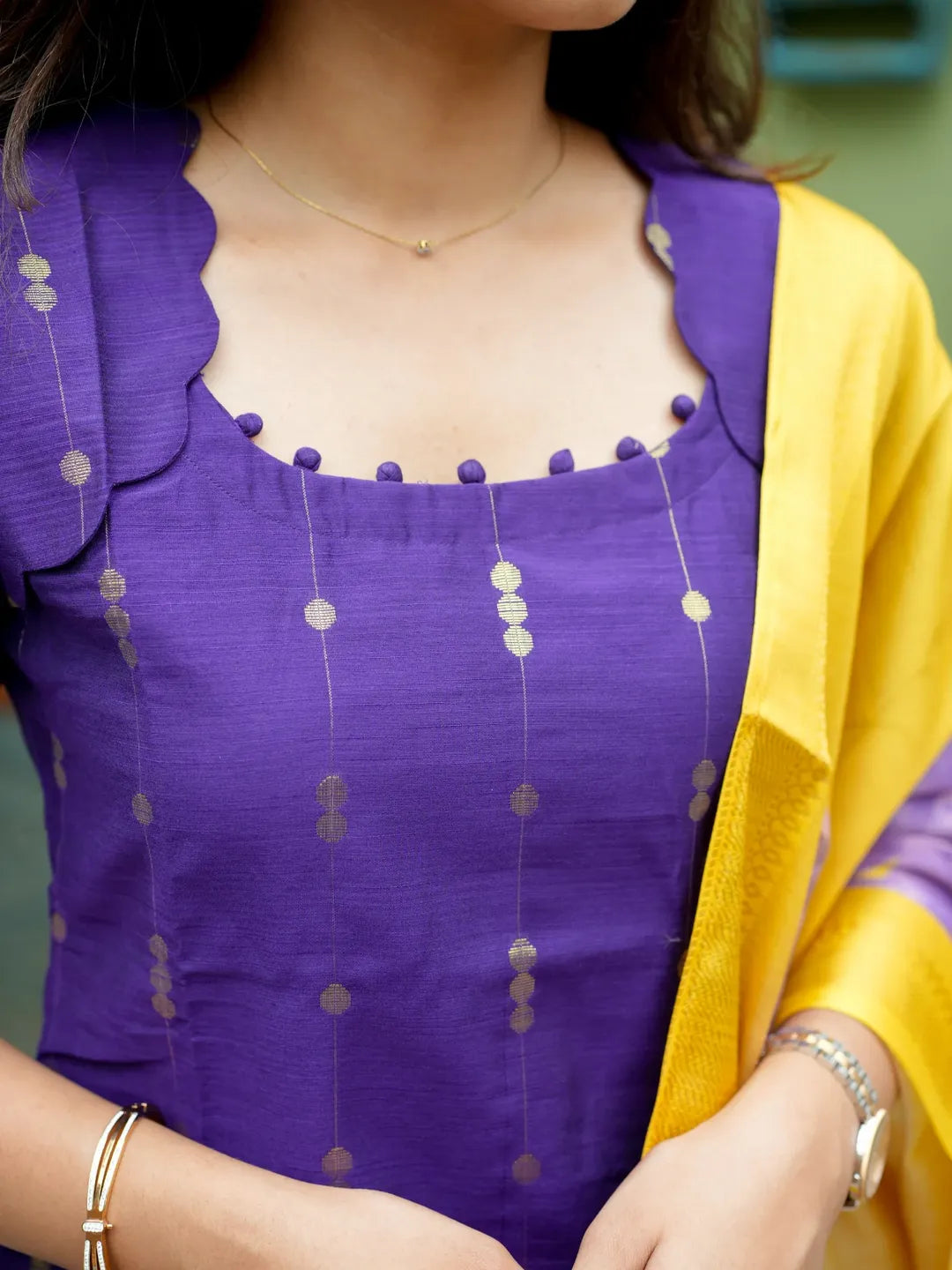 Rawsilk co-ord sets with printed dupatta