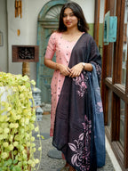 Cotton co-ord sets with printed dupatta