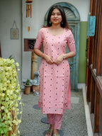 Cotton co-ord sets with printed dupatta