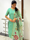 Floral Printed Kurti with Dupatta