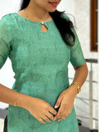 Floral Printed Kurti with Dupatta