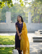 Mangalagiri co-ord set, paired with a delicately woven zari dupatta.