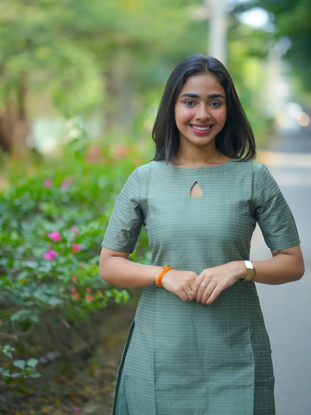 Premium zari tusser coord sets with floral printed dupatta - Image 2